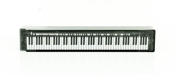 Black Stationery Kit  - 20cm Keyboard ruler with 12 Pencils