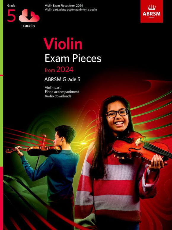 ABRSM Grade 5 Violin Exam Pieces from 2024 Score and Part with Audio