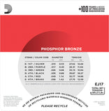 D'Addario Phosphor Bronze EJ17 - Light Gauge Acoustic Set