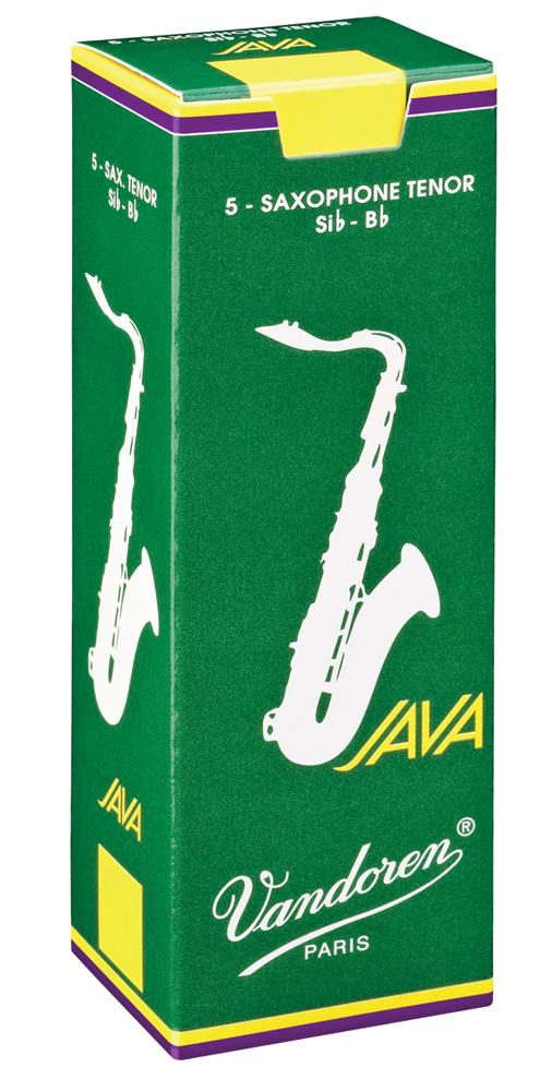 Vandoren Java Tenor Sax Reed - Strength 1 point 5 in a in a box of 5 reeds