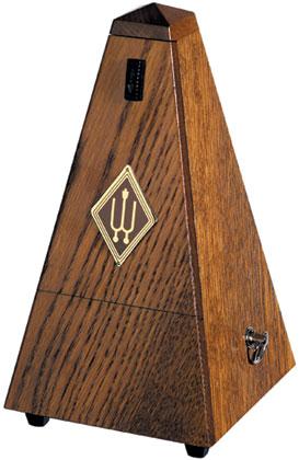 Wittner Pyramid Metronome - Brown Oak Matt Silk Finished Wood Real - With Bell