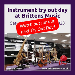 Another Great Music Instrument Try Out Day at Brittens Music in Tunbridge Wells