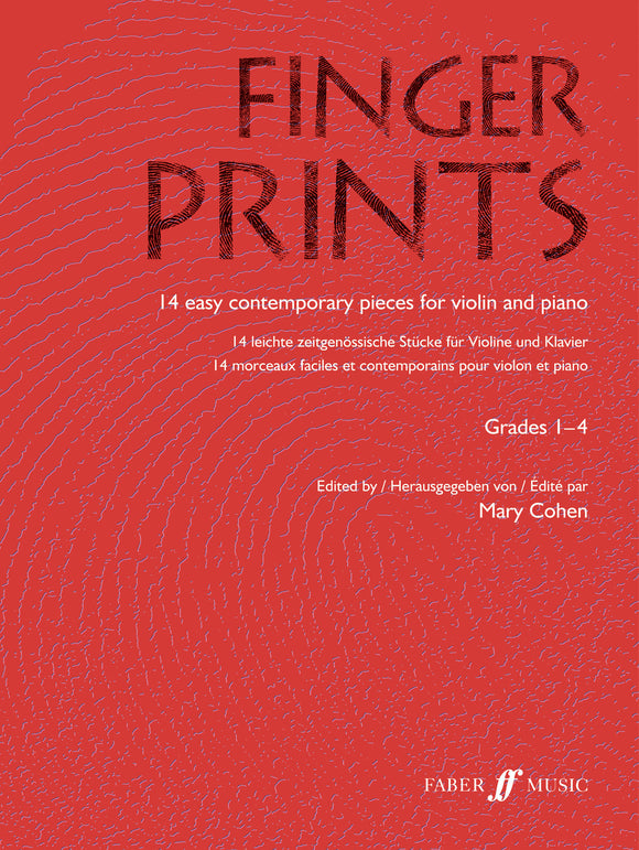 Fingerprints 14 Easy Contemporary Pieces For Violin And Piano Grades 1 4 Edited By Mary Cohen