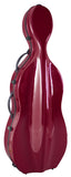 Hidersine 4/4 Cello Case With Wheels Fibreglass Wine Red