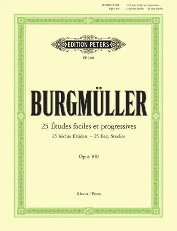 Burgmuller 25 Easy and Progressive Studies Op.100 for Piano