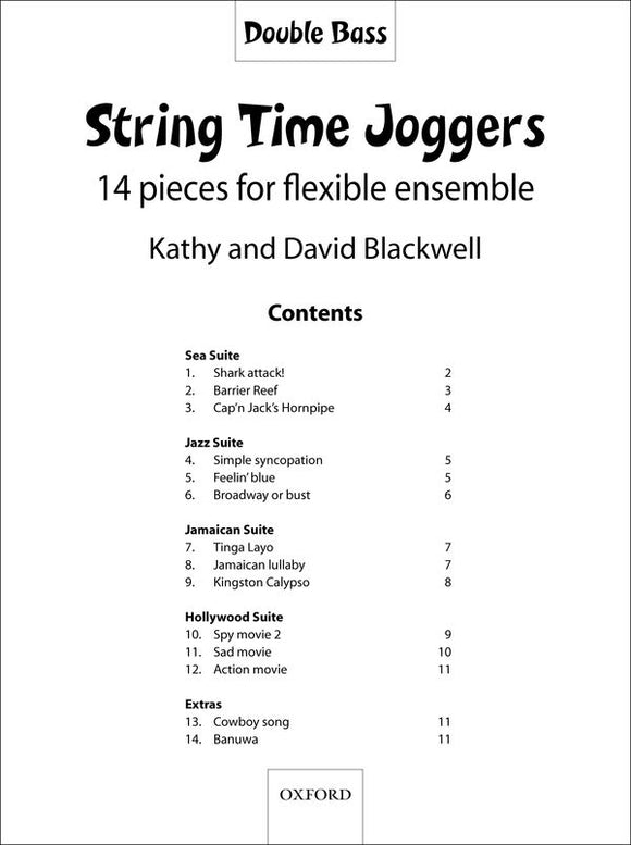 String Time Joggers Double Bass Book 14 Pieces For Flexible Ensemble