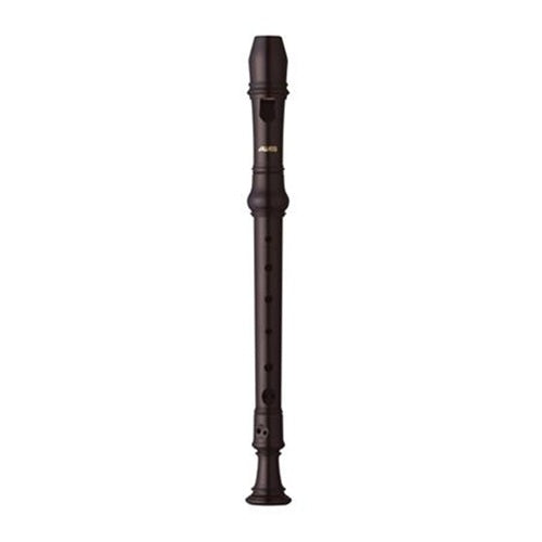 Dark Aulos 303 recorder on a white background