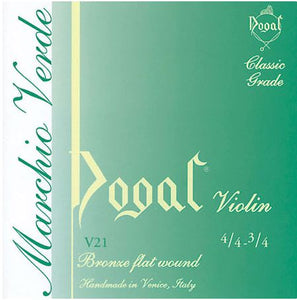 Dogal Green Violin G String 1/2 - 1/4
