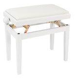 Kinsman Adjustable Piano Stool Polished White Finish