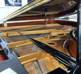 Close-up of a Kawau RXA grand piano's interior mechanism
