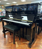 Black Kawai NS15 from the front angle with keyboard showing