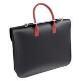 Oxford Traditional Leather Music Case Black with Red Front