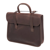 Oxford Traditional Premium Leather Music Case Antique Walnut