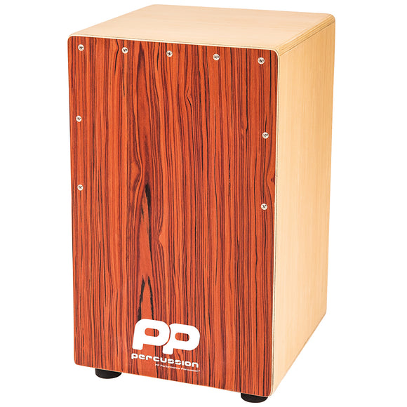 Performance Percussion Cajon With Padded Carry Bag Light/Dark Wood
