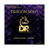 DR Dragon Skin™+ Acoustic Guitar Strings Coated Phosphor Bronze Custom Light 11-50