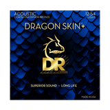 DR Dragon Skin™+ Acoustic Guitar Strings Coated Phosphor Bronze Light 12-54