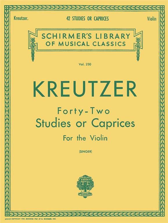 Kreutzer - 42 Studies or Caprices for Violin