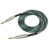 Kirlin Premium Wave Fabric Guitar Cable Blue 10 Foot Straight Straight