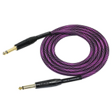 Kirlin Premium Wave Fabric Guitar Cable Purple 10 Foot Straight Straight