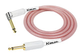 Kirlin Fabric Gel Guitar Lead 20' Straight to Angle Red