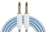 Kirlin Fabric Gel Guitar Lead 20' Straight to Straight Blue