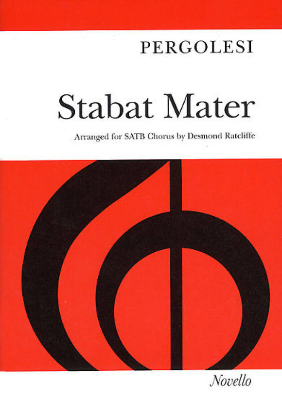 Pergolesi Stabat Mater Satb Vocal Score