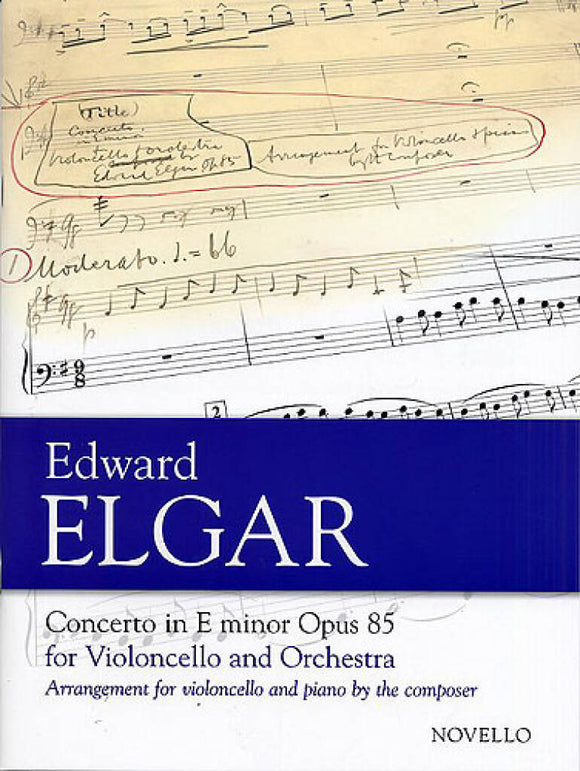 Elgar Concerto Em Op.85 Cello and Piano