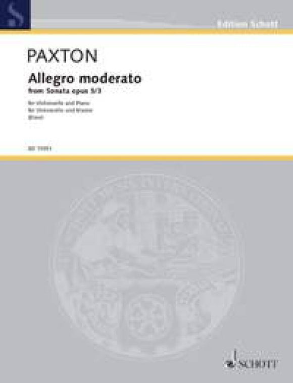 Paxton Allegro Moderato From Sonata In G Op3 No5 For Cello And Piano