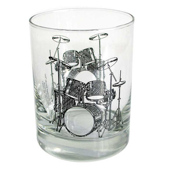 Clear Glass Tumbler Drum Set
