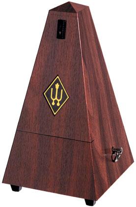 Wittner Pyramid Metronome - Mahogany Finish Plastic - No Bell