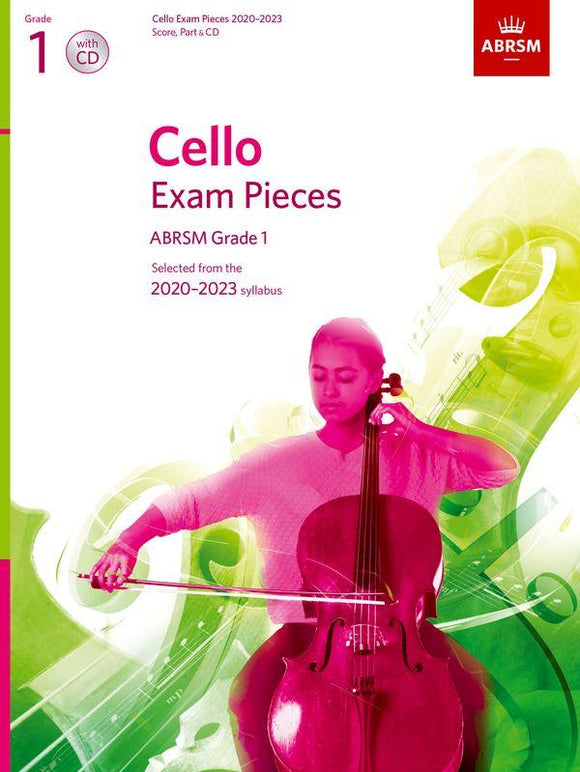 ABRSM Cello Exam Pieces Grade 1 2020 to 2023 Score and Part with CD