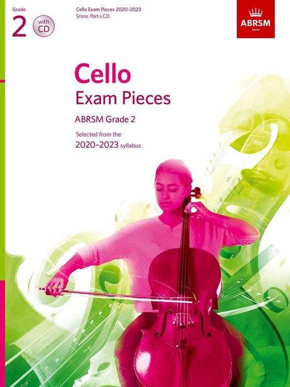 ABRSM Cello Exam Pieces Grade 2 2020 to 2023 Score and Part with CD