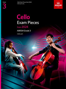 ABRSM Cello Exam Pieces Grade 3 from 2024 Part Only
