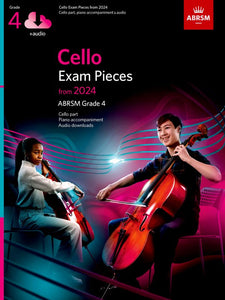 ABRSM Cello Exam Pieces Grade 4 from 2024 Score and Part with Audio
