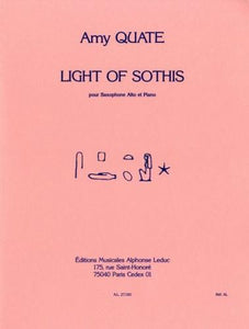 Light Of Sothis For Alto Saxophone and Piano 