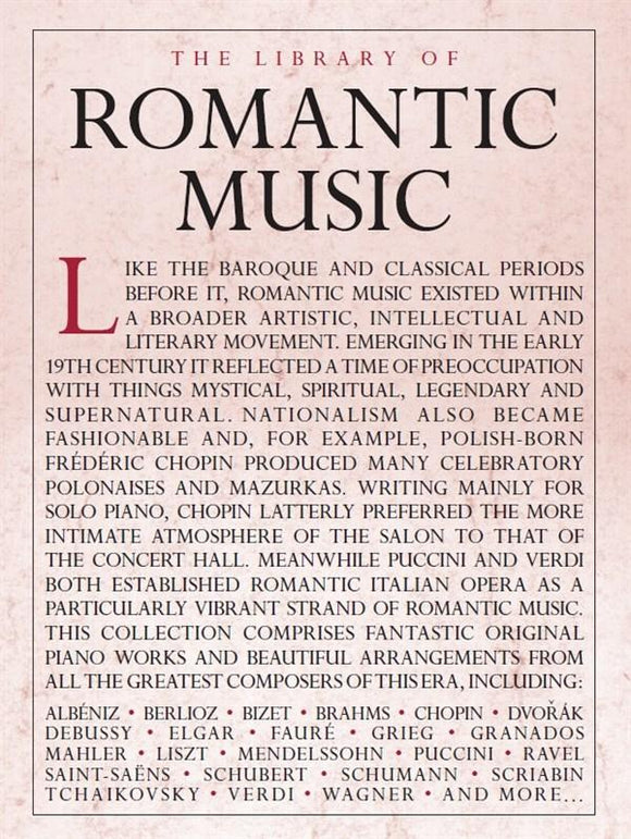 Library Of Romantic Music for Piano
