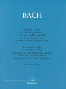 Bach 3 Sonatas for Flute And Piano