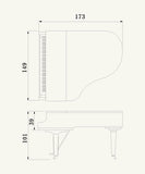 Yamaha C2X Grand Piano - Polished Ebony (Colour Options)