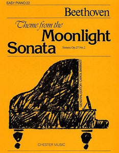 Beethoven Theme From Moonlight Sonata For Easy Piano