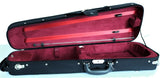 V Shaped Extra-Deluxe Violin Case - Black with Red Interior (4/4 Size)