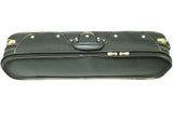 Violin Case 4 4 size in black with a red and tan quilted interior