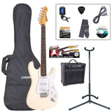Encore Blaster E6 Electric Guitar Pack in Vintage White