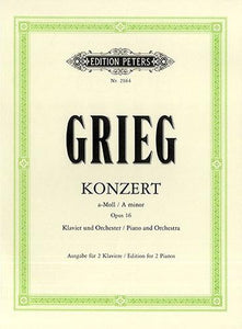 Grieg Piano Concerto In A Minor Opus 16 For 2 Pianos