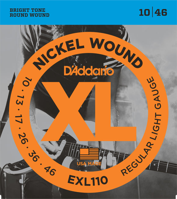 D'Addario Nickel Wound EXL110 - 10-46 Regular Light Gauge Electric Set