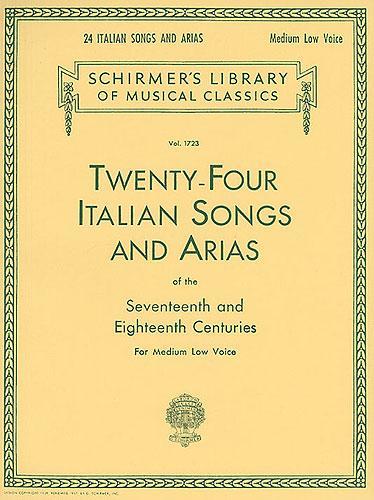 24 Italian Songs and Arias Medium Low Voice