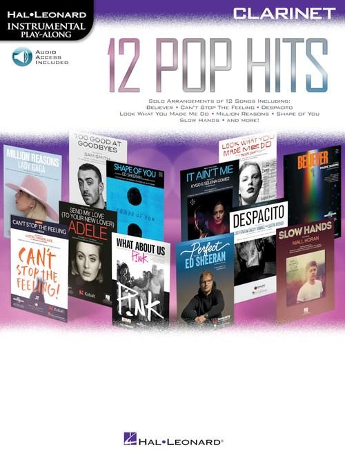 12 Pop Hits Clarinet Book and Online Audio