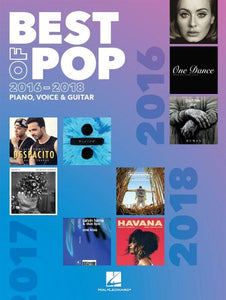 Best Of Pop 2016 to 2018 arranged for Piano Voice and Guitar