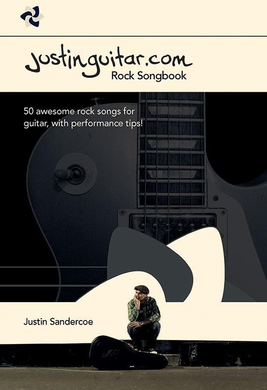 Justinguitar dot com rock song book lyrics chords tabs