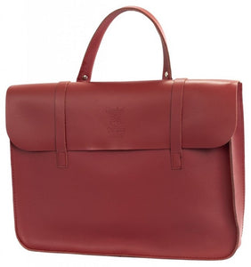 Montford Leather Music Case in Wine Red