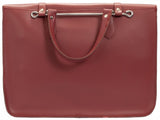 Montford Leather Music Case in Wine Red Back View